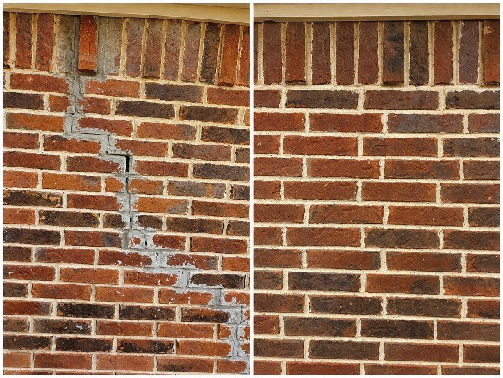 CSIA-certified technician repointing mortar joints on a chimney in Manhasset Hills